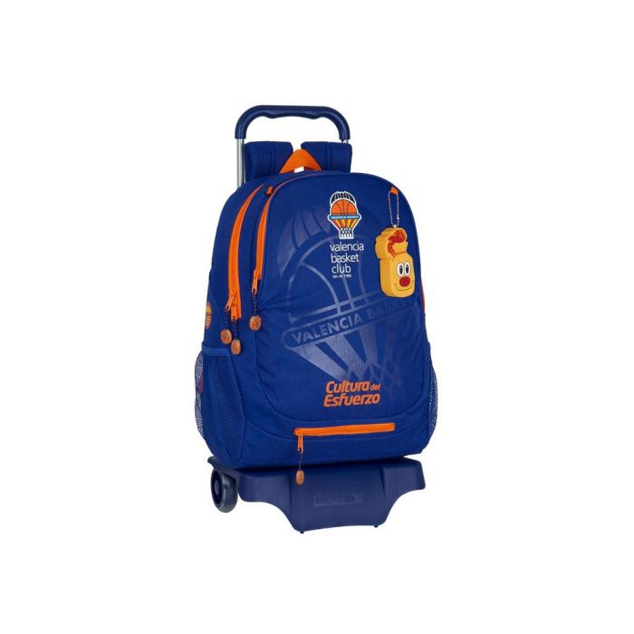 Cartera Escolar Safta Con Carro Valencia Basket Club 320x160x440 mm