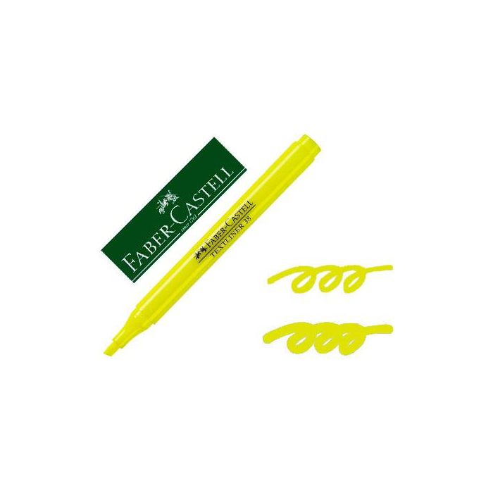 Rotulador Faber Fluorescente Textliner 38 Amarillo 10 unidades