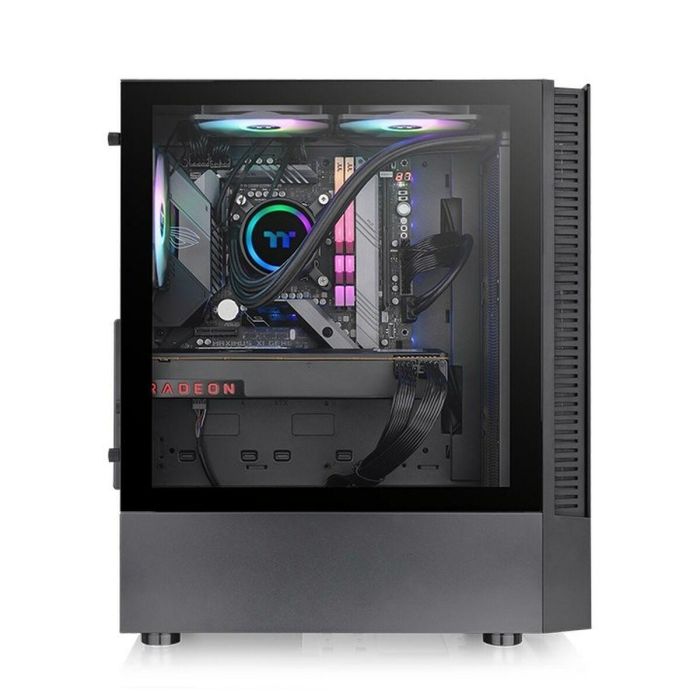 Caja de PC Mid Tower sin fuente de alimentación - THERMALTAKE View 200 TG ARGB (Negro) - ATX/Micro ATX - 3x120mm A-RGB - USB 3.0/2.0 - Vidrio templado 4