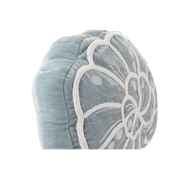 DKD Home Decor Cojin Mediterraneo Azul Blanco 33 x 40 x 10 cm (2 Unidades) Chenilla