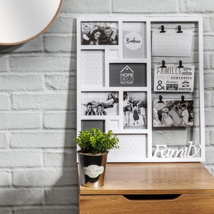 Home Deco Factory Multimarco para 11 Fotos 10x15 cm con Pinzas para Decoración del Hogar 3