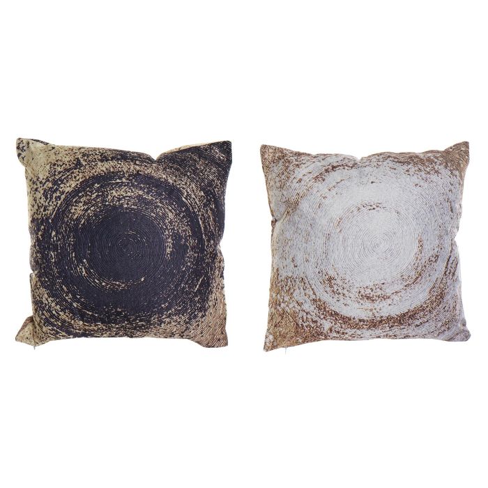 DKD Home Decor Cojín Decorativo Moderno Negro Plateado para Sofá o Cama de Poliéster 45x45x10 cm con Diseño Espiral (Pack 4) 0 DKD Home Decor Cojín Decorativo Moderno Negro Plateado para Sofá o Cama de Poliéster 45x45x10 cm con Diseño Espiral (Pack 4) 0