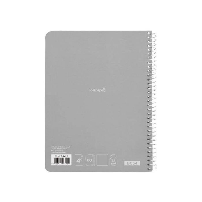 Cuaderno Espiral Liderpapel Cuarto Witty Tapa Dura 80H 75 gr Liso Sin Margen Colores Surtidos 10 unidades 6