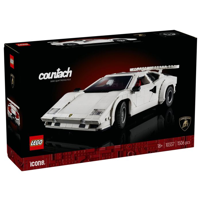 LEGO Icons Lamborghini Countach 5000 Quattrovalvole 10318 - Juego de Construcción de 1506 Piezas para Adultos
