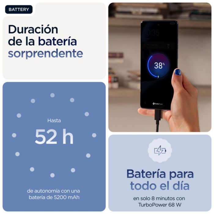 Motorola Edge 60 12GB RAM 512GB Almacenamiento Gibraltar Sea 2
