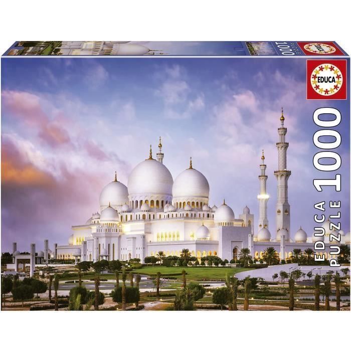 Puzzle - Educa - Grande Mosquejo Cheikh Zayed - 1000 piezas Puzzle - Educa - Grande Mosquejo Cheikh Zayed - 1000 piezas