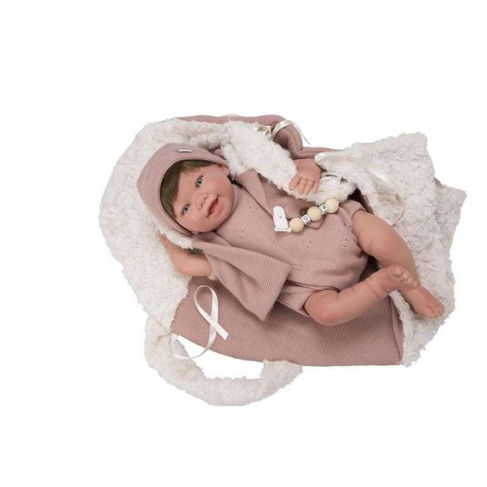 Muñeca reborn arias 45 cm gimena c/saco portabebe 4 Muñeca reborn arias 45 cm gimena c/saco portabebe 4