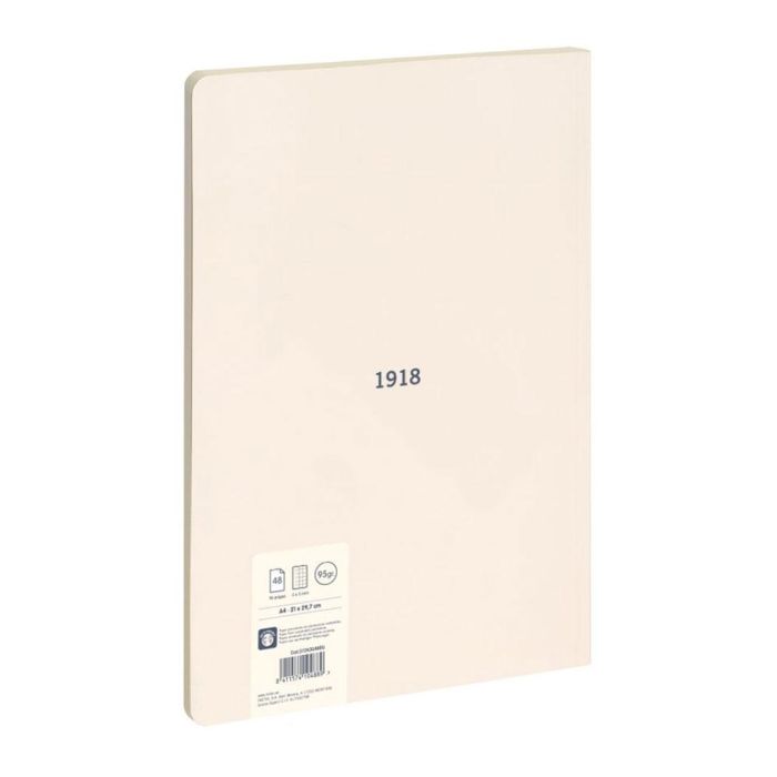 Cuaderno a4 cuadriculado encolado, beige. 1