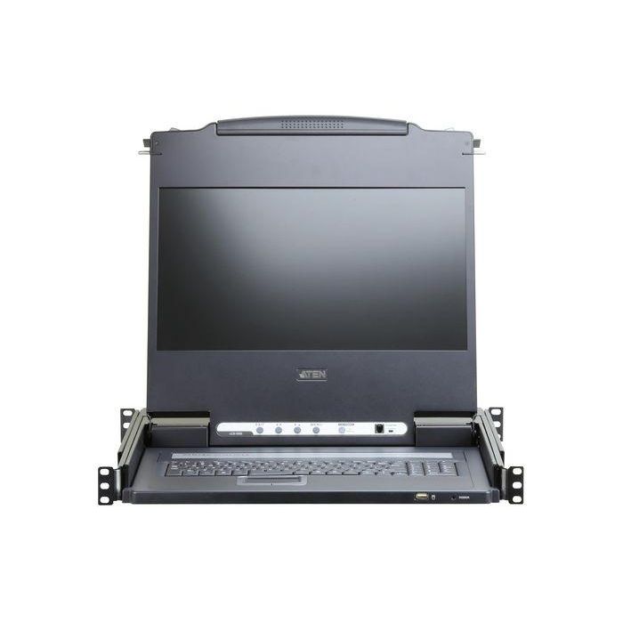 Aten CL6700MW Consola LCD KVM Single Rail 1U Deslizable, Pantalla 17.3" Full HD LED, Teclado Francés, USB HDMI DVI VGA 1 Aten CL6700MW Consola LCD KVM Single Rail 1U Deslizable, Pantalla 17.3" Full HD LED, Teclado Francés, USB HDMI DVI VGA 1
