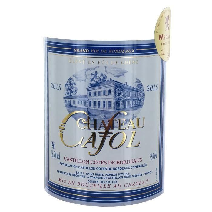 Château Cafol 2015 Castillon Côtes de Bordeaux - Vino tinto de Burdeos - Orgánico 1