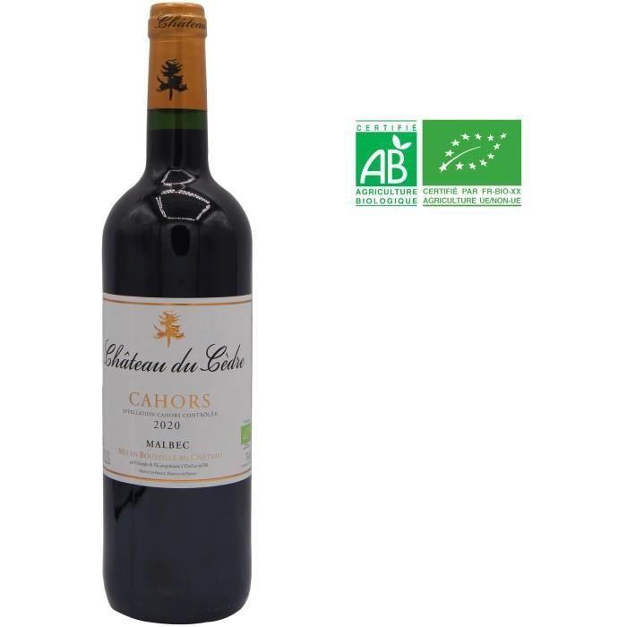 Château du Cedre 2020 Cahors Malbec - Vino tinto del Suroeste - Ecológico