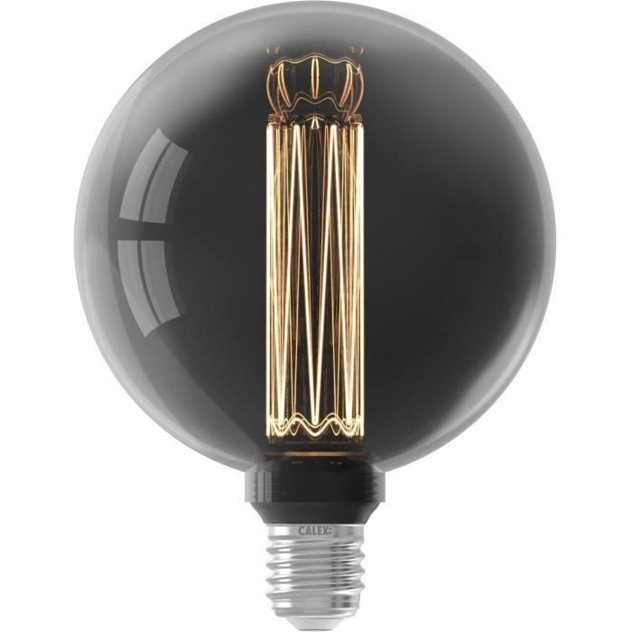 Bombilla LED E27 - CALEX - GLASSFIBER GLOBE G125 - 3,5 W - 40 lm - 2000 K - Regulable - Titanio