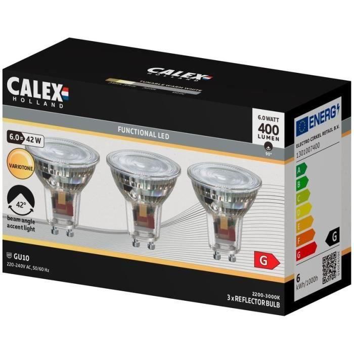 Bombilla LED Calex Blanco G 6 W (3000K) 2