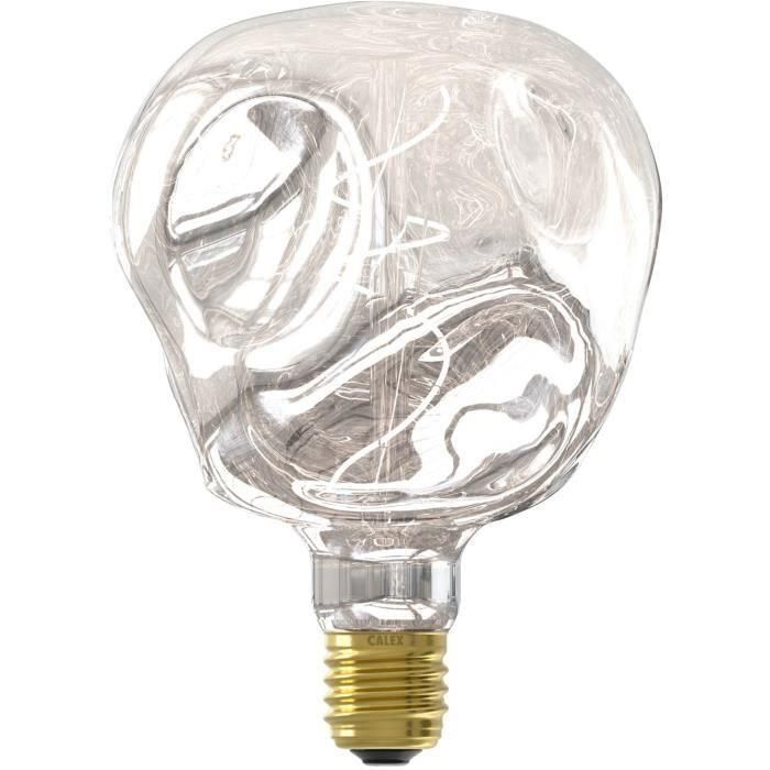 Bombilla LED E27 - CALEX - G125 NEO ORGANIC - Filamento flexible - 4 W - 75 lm - 1800 K - Regulable - Plata