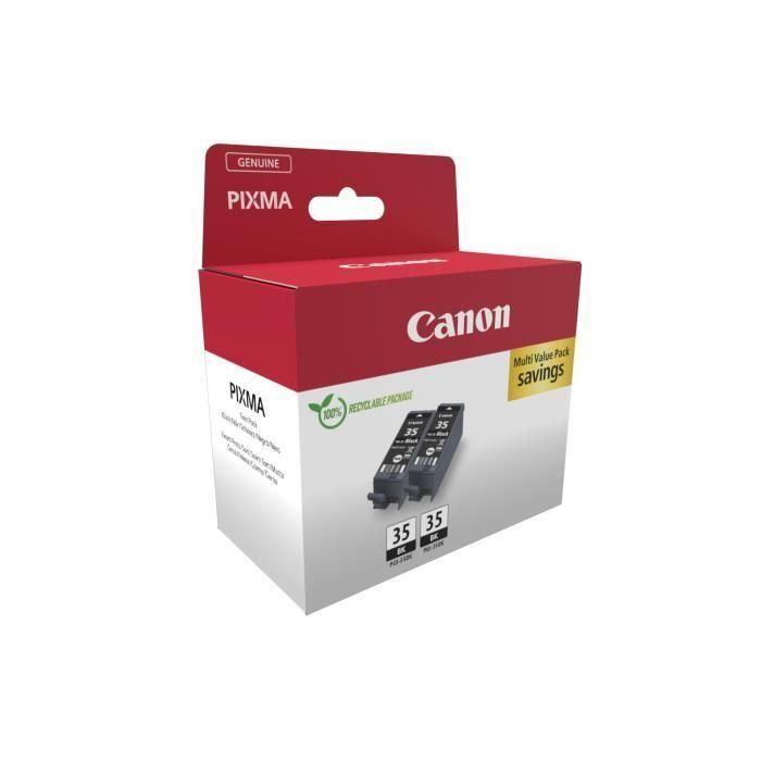 Pack de 2 cartuchos de tinta negra - CANON - PGI-35 - Para PIXMA iP100/iP110/TR150 1