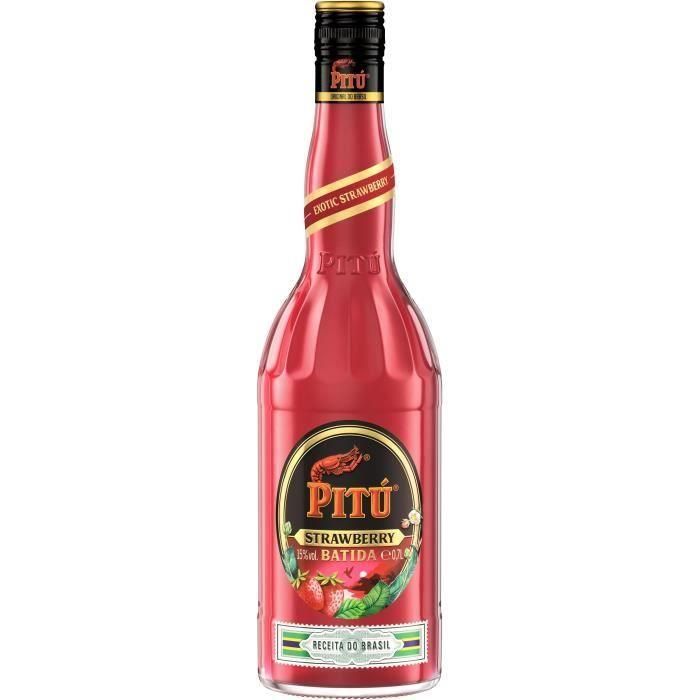 PITÚ BATIDA FRESA - Licor a base de cachaça - 70CL - 16%