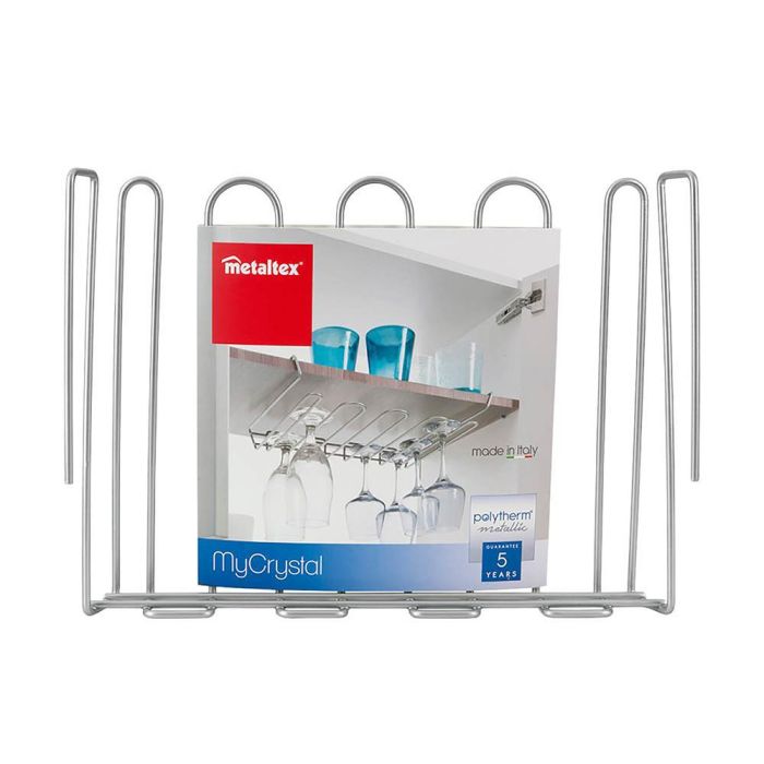 Metaltex Colgador estante para copas 'my-crystal' 38x26x7cm, capacidad 12/16 copas 4