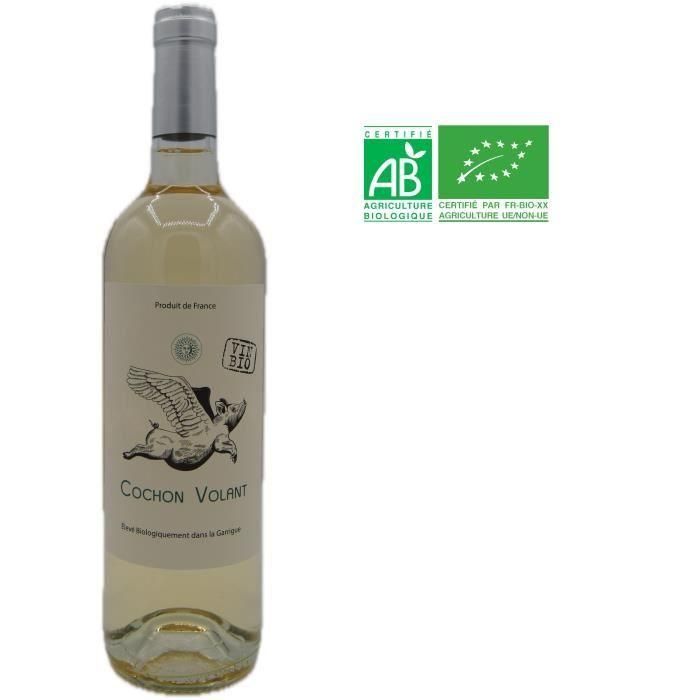 Château des Caraguilhes Cuvée Le Cochon Volant 2023 Pays d'Oc - Vino blanco de Languedoc-Rosellón - Ecológico