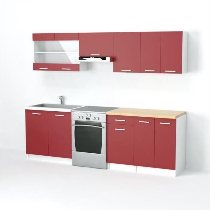 ULTRA Cocina completa con encimera L 2m40 - Rojo mate 1 ULTRA Cocina completa con encimera L 2m40 - Rojo mate 1