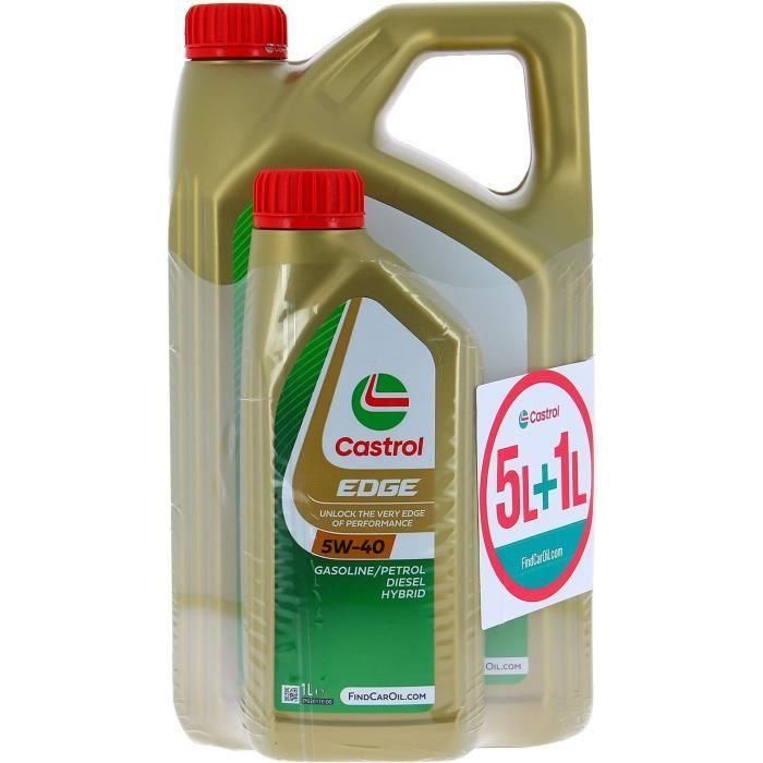 Aceite de motor - CASTROL EDGE - 5W-40 - 5L+1L - 057326 1