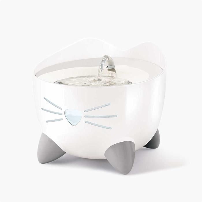 CAT IT Fuente de agua automática para gatos - 2,5 L (acero inoxidable y filtro)