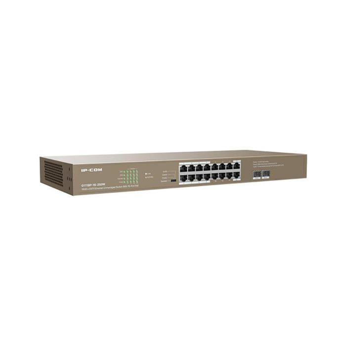 Tenda G1118P-16-250W Switch Ethernet PoE 16 Puertos GE + 2 SFP 250W Gestionado No Administrado 1