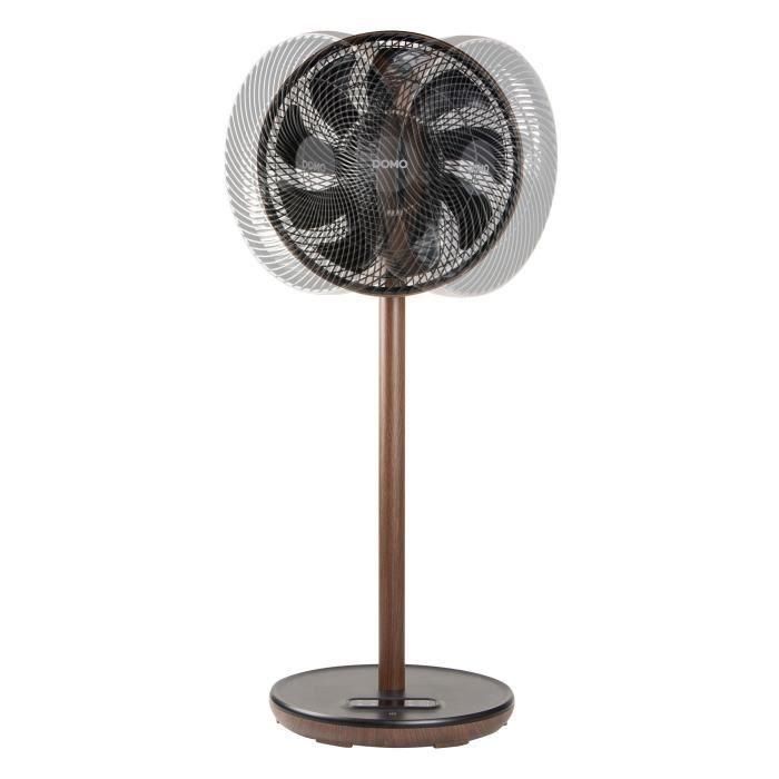 Ventilador de pedestal - DOMO - 26 W - Madera - Consumo ECO - Silencioso - 9 velocidades - Pantalla LED - Mando a distancia incluido 1 Ventilador de pedestal - DOMO - 26 W - Madera - Consumo ECO - Silencioso - 9 velocidades - Pantalla LED - Mando a distancia incluido 1