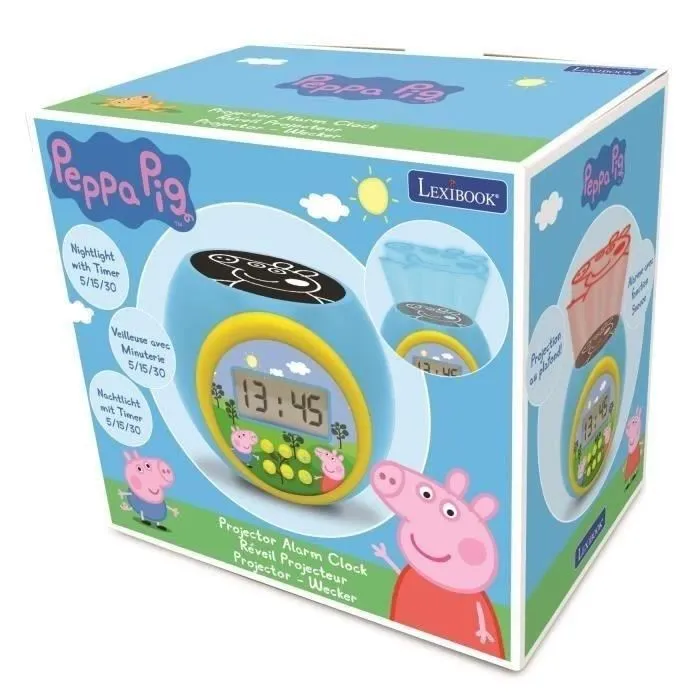 Lexibook LEX1693243147551 Proyector Despertador Peppa Pig con Temporizador Lexibook LEX1693243147551 Proyector Despertador Peppa Pig con Temporizador