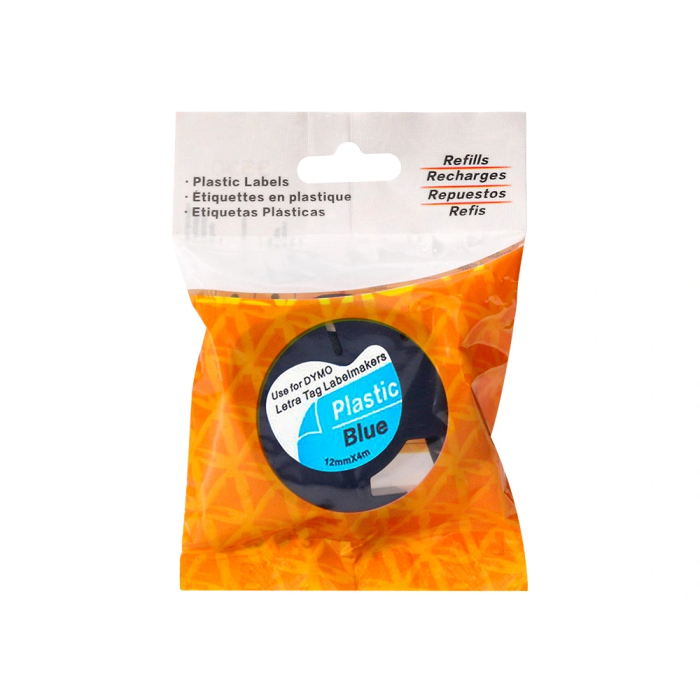 Q-connect Cinta Letratag 12mm x 4m Negro-Ultra Azul Compatible con Rotuladora Dymo para Oficina, Hogar y Escuela 5