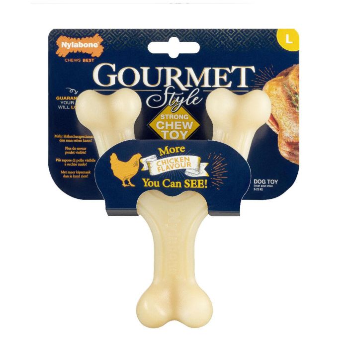 Juguete para perros Nylabone Pollo 11 Crema Animales 2