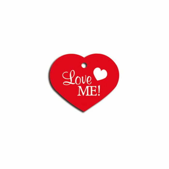 Placa identificativa para collar Imarc Heart Rojo 1