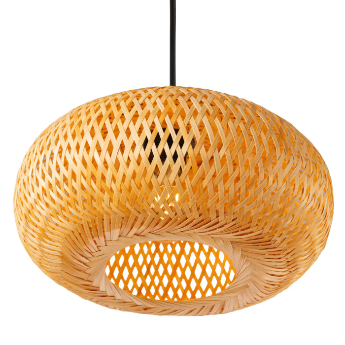 Lámpara Colgante Shahin Shahr Natural Boho-Chic Ratán SKD-P80122 4