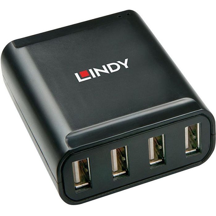 Lindy Extensor USB 2.0 Cat.6 4 Puertos para Periféricos, hasta 60m, con Cable Red Cat.5e/6 y Alimentación 3
