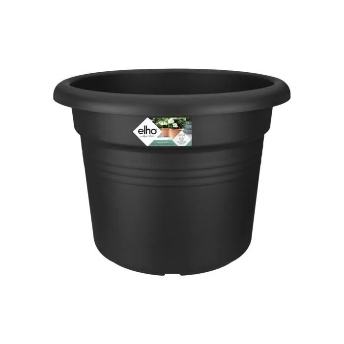 Elho Jardinera Green Basics Cilinder 65 Negro Ø 64 x H 49 cm 100% reciclado ELH8711904149178 1