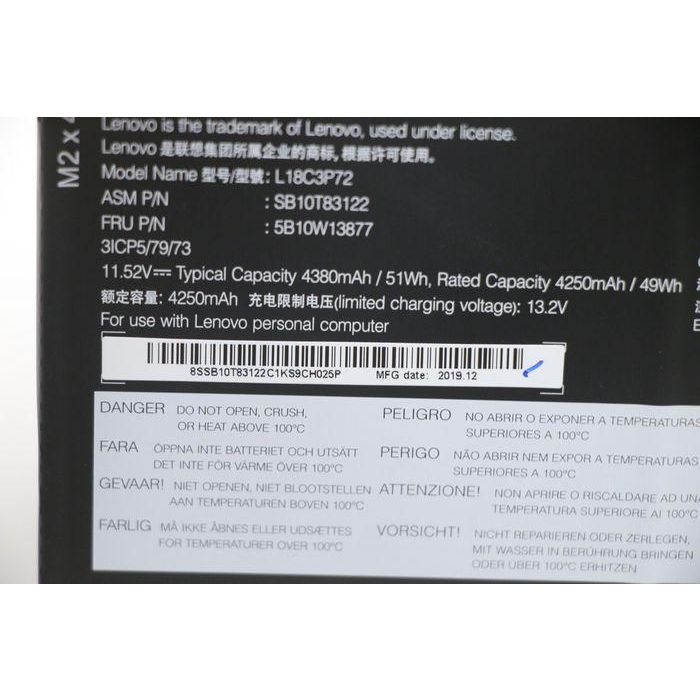 Lenovo Batería Interna 3-celdas Li-ion 50Wh para portátiles ThinkPad - Alto rendimiento y duración 3 Lenovo Batería Interna 3-celdas Li-ion 50Wh para portátiles ThinkPad - Alto rendimiento y duración 3