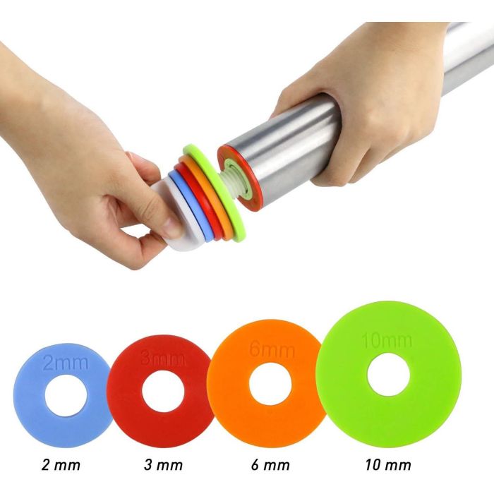 Quttin Rodillo de Amasar de Madera 42 cm x 6 cm (12 Unidades) 9