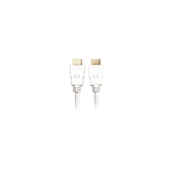 Sharkoon Cable HDMI a HDMI 1m Blanco, 3D y Ethernet, Conectores Macho Recto Estándar Tipo A, Contactos Chapados en Oro