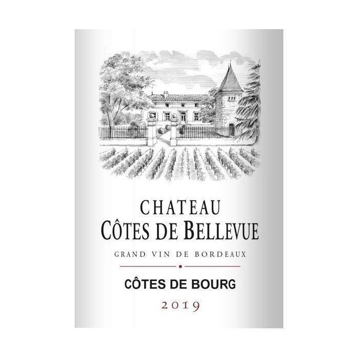 Château Côtes de Bellevue 2019 Côtes de Bourg - Vino tinto Burdeos 1