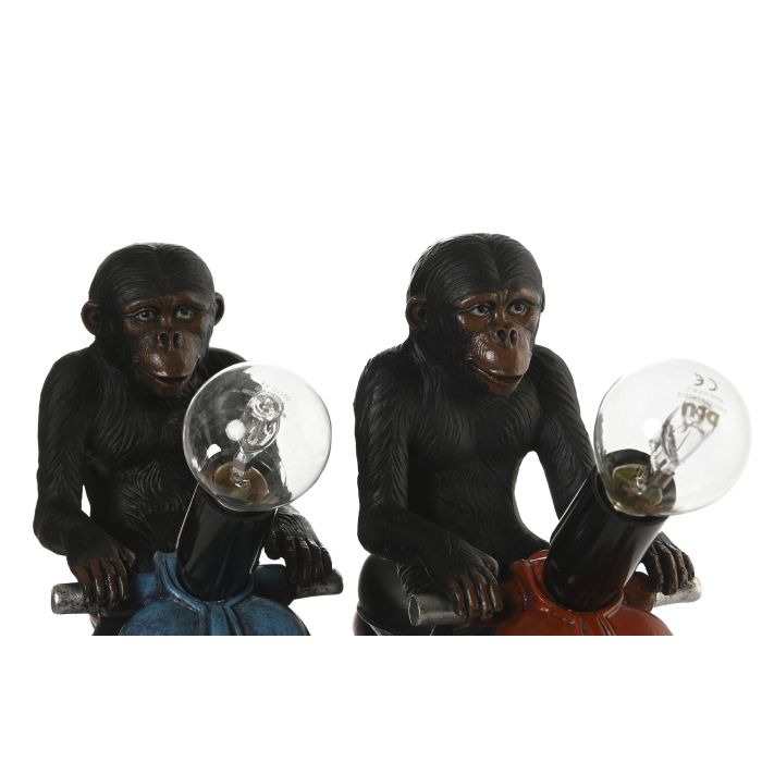 DKD Home Decor Lámpara Sobremesa Moderno Azul Rojo 24.5 x 10 x 23.5 cm (2 Unidades) 1