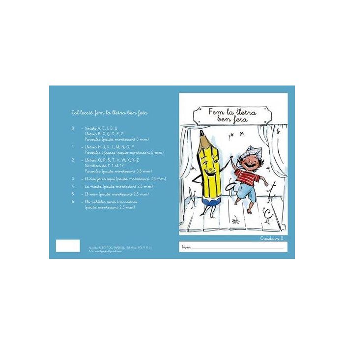 Cuaderno Rebost (Cat.) Fem La Lletra Ben Feta Minusculas Nº 0 (Set de 5)