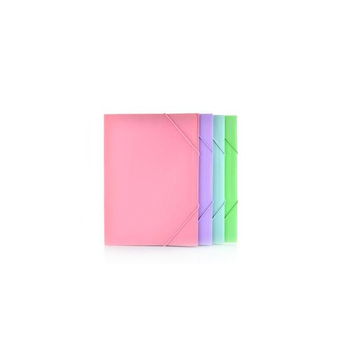 Carpeta De Gomas Y Solapas Office Box Maxi+ Blush Pp Surtido (4 Col.) 12 unidades