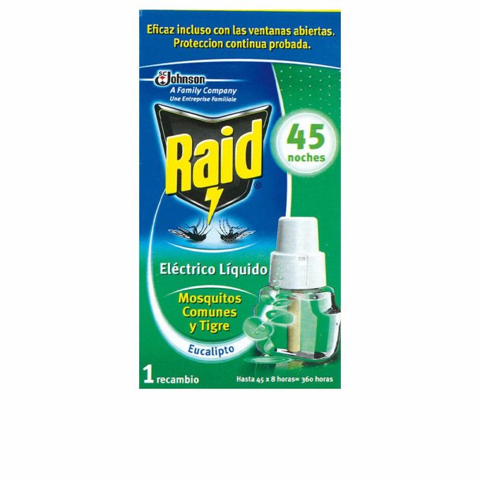 Raid Proteccion Antimosquitos Eucalipto Recambio 45 Noches