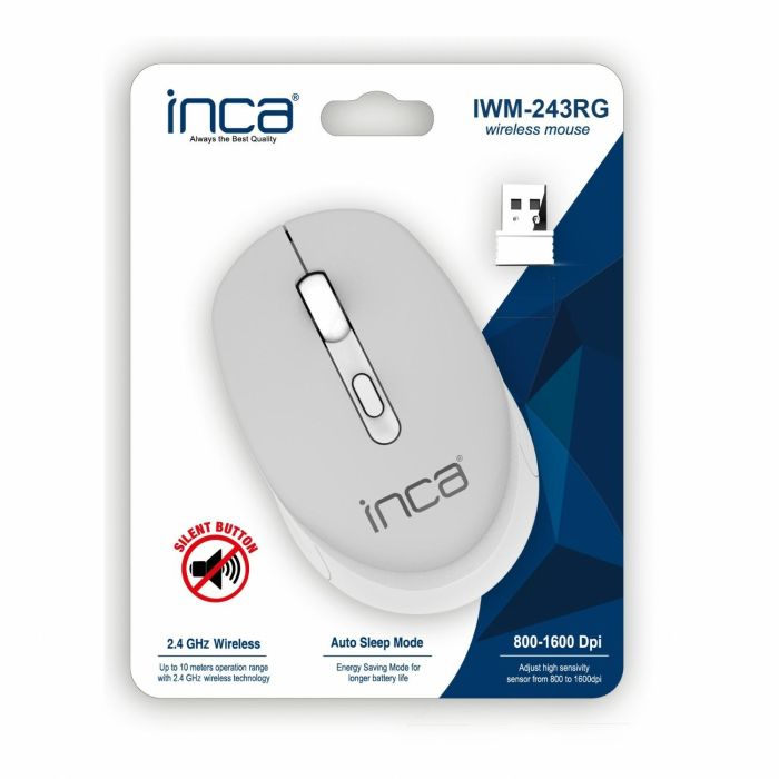 INCA Maus IWM-243RG 1600 DPI,CANDY DESIGN Grau, 2,4GHz 5 INCA Maus IWM-243RG 1600 DPI,CANDY DESIGN Grau, 2,4GHz 5
