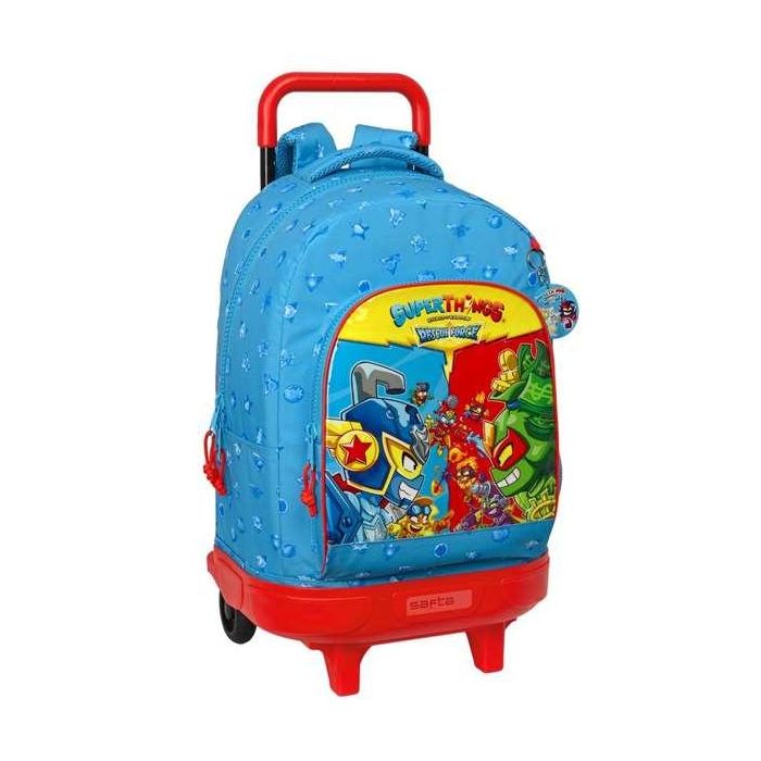 Mochila Escolar con Ruedas SuperThings Rescue force 33 x 45 x 22 cm Azul 3