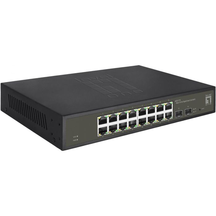 LevelOne GES-2118 Switch Gestionado 16 Puertos Gigabit Ethernet (10/100/1000) con 2 Puertos SFP Montaje en Rack 3