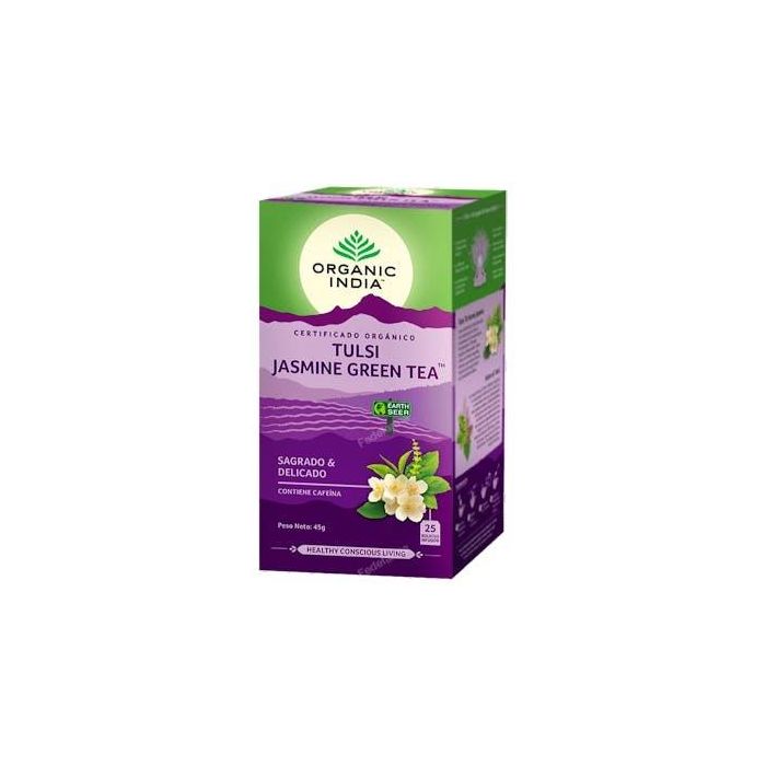 Organic India Té Verde Jazmín Tulsi Infusión Ayurvedica 25 bolsitas
