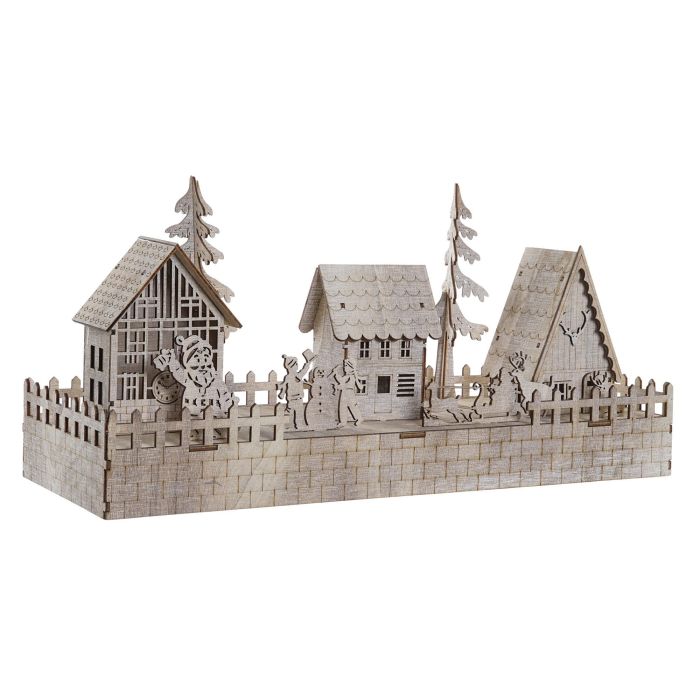 DKD Home Decor Decoración Navidad Alpina Casas con Iluminación LED de Madera Marrón 15x20x45 cm DKD Home Decor Decoración Navidad Alpina Casas con Iluminación LED de Madera Marrón 15x20x45 cm