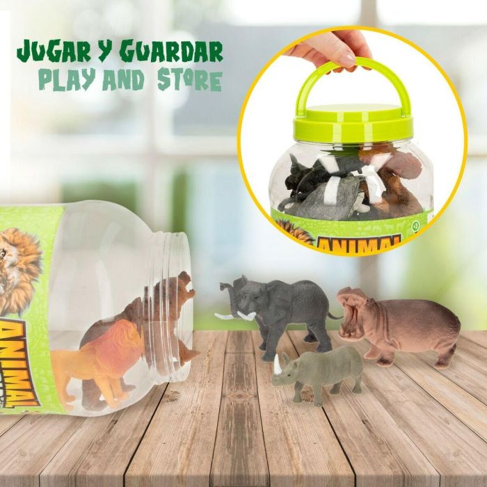 Set de Figuras de Animales Colorbaby 19 piezas Jungla Plástico 14 x 6 x 5 cm (6 Unidades) 2 Set de Figuras de Animales Colorbaby 19 piezas Jungla Plástico 14 x 6 x 5 cm (6 Unidades) 2