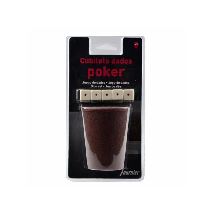 Dados Poker Forunier Con Cubilete En Blister 2