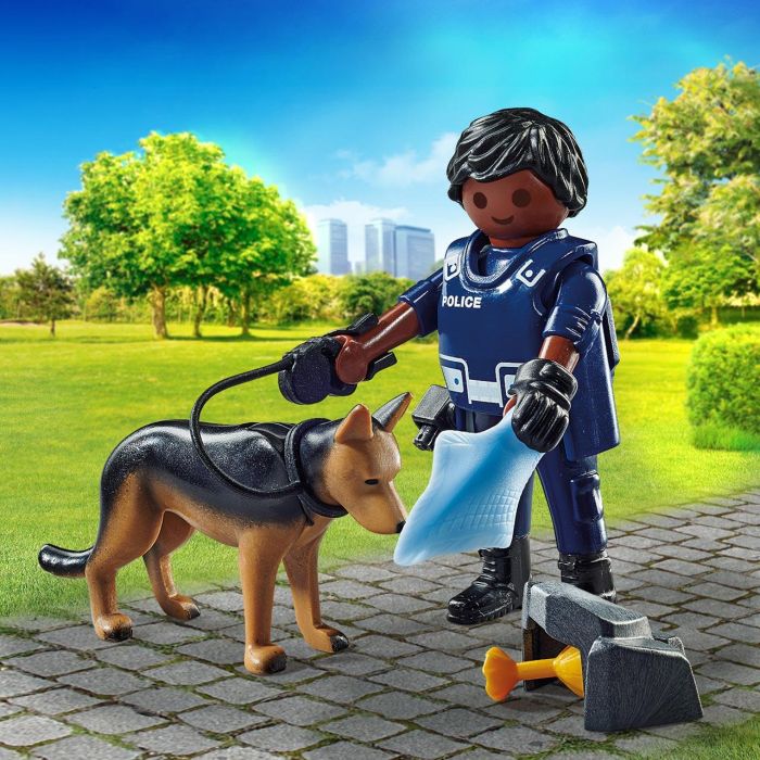 PLAYMOBIL 71162 Policía con Perro Rastreador Especial Plus - Figura Coleccionable con Accesorios (Guantes, Pistola) +4 años 3 PLAYMOBIL 71162 Policía con Perro Rastreador Especial Plus - Figura Coleccionable con Accesorios (Guantes, Pistola) +4 años 3